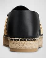 Image 3 of 4: Tod's Raffia T-Ring Loafer Espadrilles