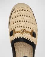 Image 4 of 4: Tod's Raffia T-Ring Loafer Espadrilles