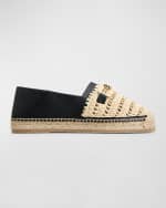Image 1 of 4: Tod's Raffia T-Ring Loafer Espadrilles
