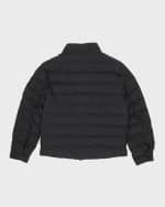 Image 2 of 3: Moncler Boy's Cleanthe Quilted Down Biker Jacket, Size 4-6