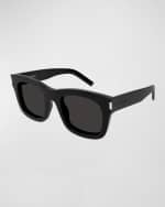 Image 2 of 3: Saint Laurent Monceau Acetate Square Sunglasses