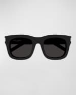 Image 1 of 3: Saint Laurent Monceau Acetate Square Sunglasses