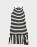 Image 1 of 7: Helena Girl's Striped Halter Dress, Size 4-6