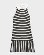 Image 1 of 5: Helena Girl's Striped Halter Dress, Size 7-14