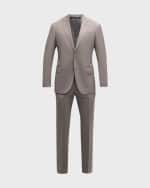 Image 1 of 6: Emporio Armani Men's Plaid Wool Suit