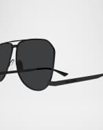 Image 2 of 3: Saint Laurent Men's SL 690 Dust Metal Aviator Sunglasses