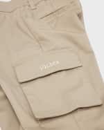 Image 3 of 3: Golden Goose Boy's Journey Embroidered Twill Cargo Pants, Size 4-10