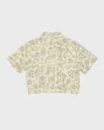 Image 2 of 3: Golden Goose Girl's Floral-Print Gingham Shirt, Size 4-10