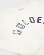 Image 3 of 3: Golden Goose Boy's Journey Multicolor Patch Crewneck Sweatshirt, Size 4-10