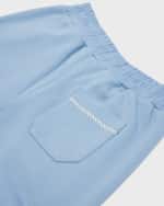 Image 3 of 5: Golden Goose Girl's Journey Embroidered Wide-Leg Sweatpants, Size 12-14