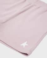 Image 3 of 3: Golden Goose Girl's Star-Printed Fleece Shorts, Size 4-10