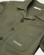 Image 3 of 5: Golden Goose Boy's Journey Embroidered Cotton Twill Button-Front Shirt, Size 12-14