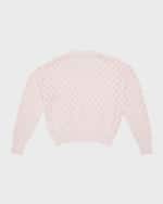 Image 2 of 3: Golden Goose Girl's Journey Pointelle Knit Cropped Sweater, Size 4-10