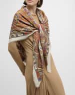 Image 4 of 4: Saint Laurent Vintage Paisley Cashmere-Blend Scarf