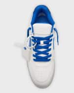 Image 5 of 5: Off-White Men's Out Of Office Clear-Sole Leather Low-Top Sneakers