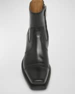 Image 4 of 6: Off-White Men's Slim Texan Leather Ankle Boots