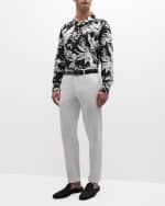 Image 5 of 6: Ralph Lauren Purple Label Men's Maxwell Art Deco Floral Camp Shirt