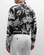 Image 3 of 6: Ralph Lauren Purple Label Men's Maxwell Art Deco Floral Camp Shirt
