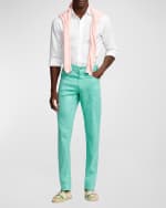 Image 5 of 6: Ralph Lauren Purple Label Men's Slim Stretch Linen-Cotton Jeans
