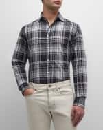 Image 2 of 6: Ralph Lauren Purple Label Men's Plaid Muslin Shirt