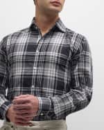 Image 4 of 6: Ralph Lauren Purple Label Men's Plaid Muslin Shirt