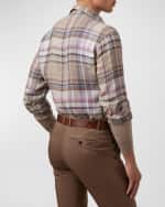 Image 3 of 5: Ralph Lauren Purple Label Men's Cooper Plaid Linen Twill Shirt