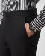 Image 5 of 5: Ralph Lauren Purple Label Men's Tussah Silk and Linen Canvas Trousers