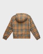 Image 2 of 3: Burberry Boy's Mackenzie Reversible Check Jacket, Size 3-14