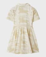 Image 2 of 4: Burberry Girl's Aggie EKD Peter Pan Collar Dress, Size 4-14