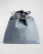 Image 3 of 4: Balenciaga Crush Small Denim Tote Bag