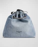 Image 1 of 4: Balenciaga Crush Small Denim Tote Bag