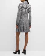 Image 3 of 6: Burberry Check Wrap Skirt with Belted Detail