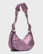 Image 4 of 6: Balenciaga Le Cagole XS Leopard-Print Shoulder Bag