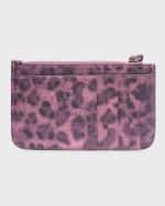 Image 3 of 4: Balenciaga Le Cagole Long Leopard-Print Coin and Card Holder