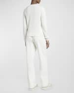 Image 3 of 6: Moncler Cashmere Embroidered Logo Sweater