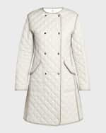 Image 1 of 6: Moncler Atena Long Quilted Jacket