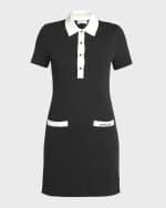 Image 1 of 6: Moncler Two-Tone Mini Shirtdress