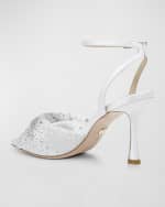 Image 2 of 4: Badgley Mischka Cameryn Embellished Mesh Ankle-Strap Sandals