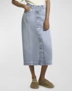 Image 2 of 6: Moncler Denim Midi Skirt