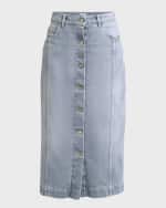 Image 1 of 6: Moncler Denim Midi Skirt