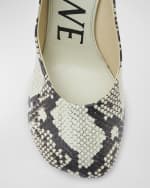 Image 4 of 6: Loewe Toy Snakeskin Stiletto Pumps