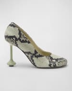 Image 1 of 6: Loewe Toy Snakeskin Stiletto Pumps