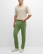 Image 5 of 6: Marco Pescarolo Men's Vintage Dyed Cotton-Silk Denim Pants