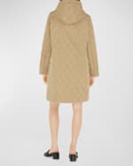 Image 3 of 4: Burberry Roxby Quilted Hooded Coat