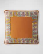 Image 1 of 2: Etro Calathea Embroidered & Corded Pillow