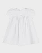 Image 2 of 4: Luli & Me Girl's White Embroidered Float Dress, Size 6M-24M