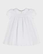 Image 1 of 4: Luli & Me Girl's White Embroidered Float Dress, Size 6M-24M