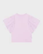 Image 4 of 5: Molo Girl's Ritza Combo Puff Sleeve T-Shirt, Size 4-6