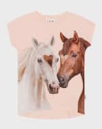 Image 3 of 4: Molo Girl's Ragnhilde Horse Graphic T-Shirt, Size 4-6