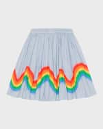 Image 4 of 4: Molo Girl's Bonnie Rainbow Printed Skirt, Size 7-12